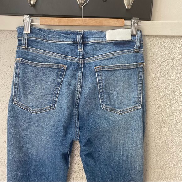 Re/Done High Rise Ankle Crop Jeans - Picture 6 of 13
